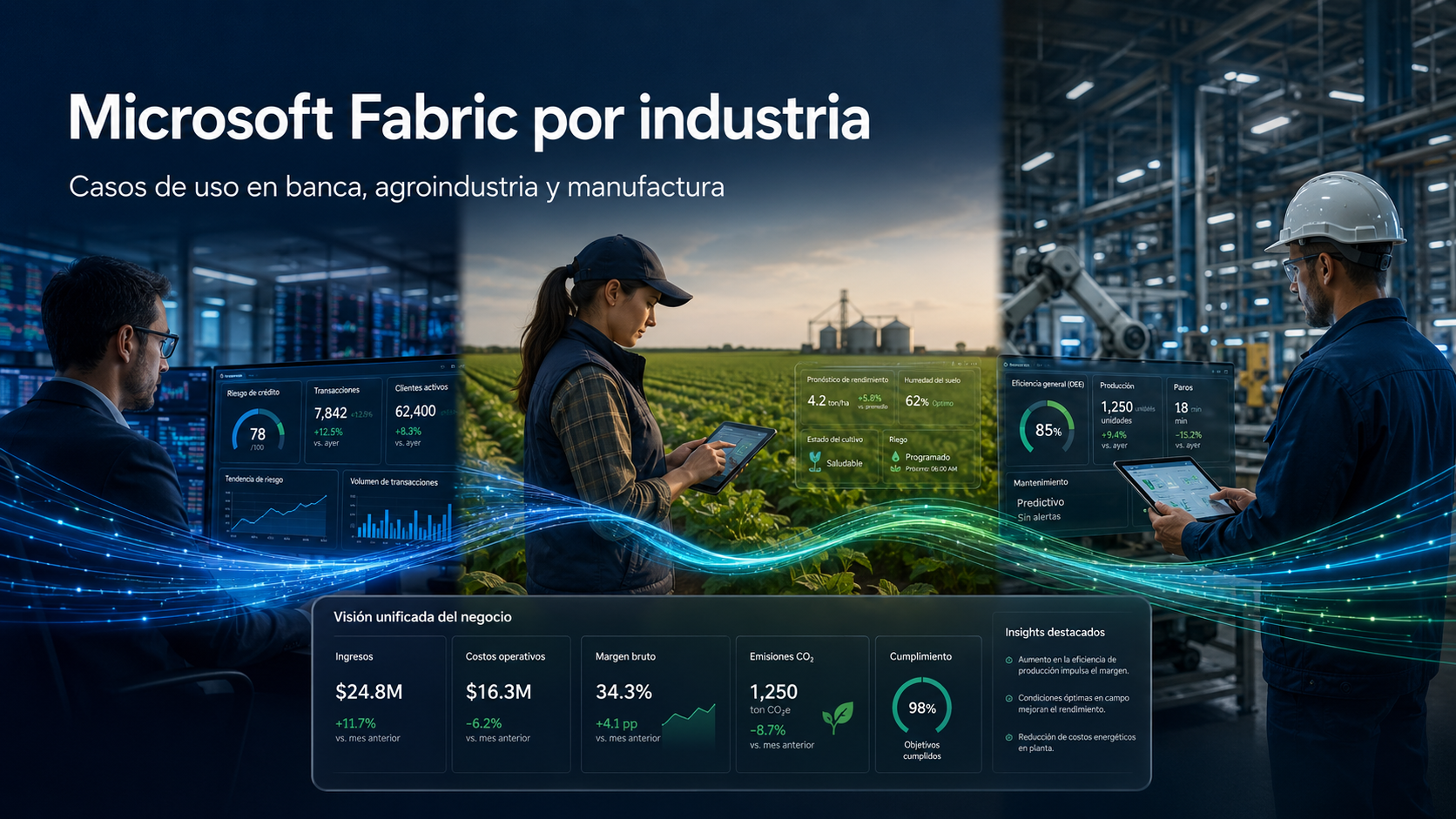 Microsoft Fabric aplicado a datos bancarios regulados con trazabilidad completa